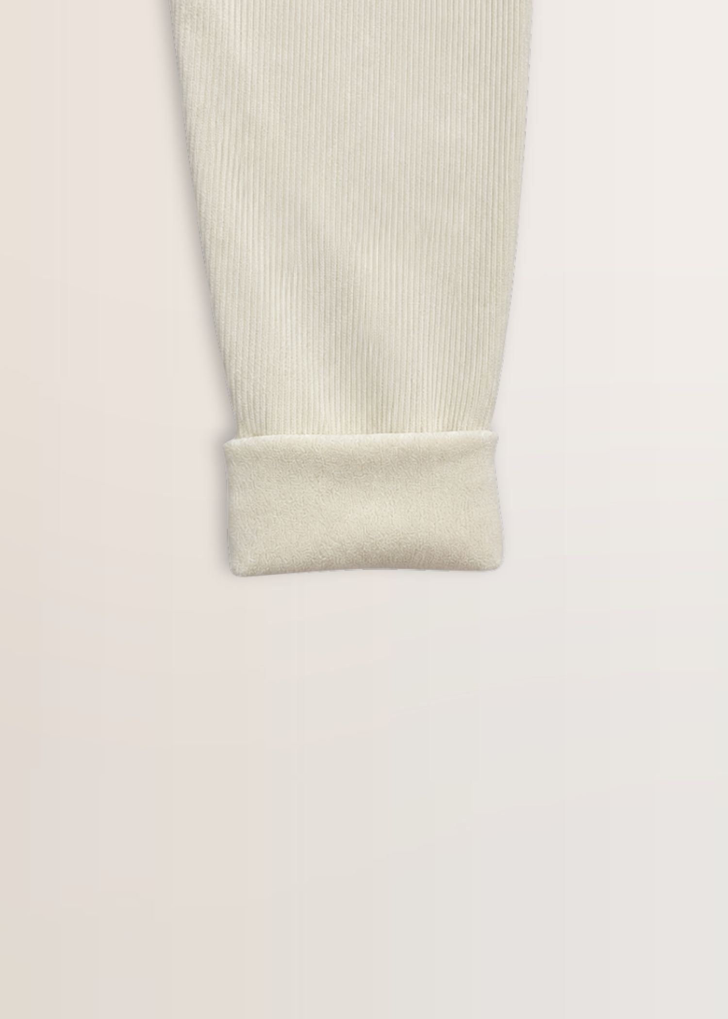 Cream Black Piped Ribbed Henley