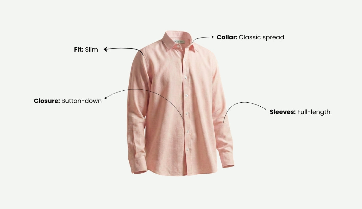Oyster Pink Viscose Linen Shirt