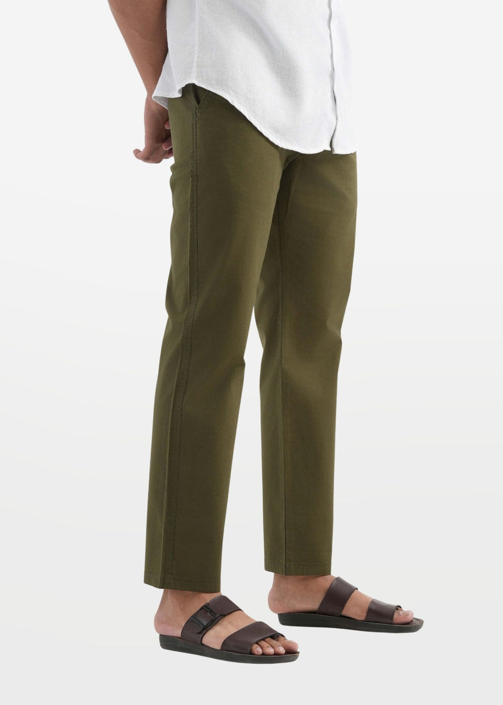 Pull-On Pant in Green — Men's Regular Fit Cotton Pants India | Eagle Ray