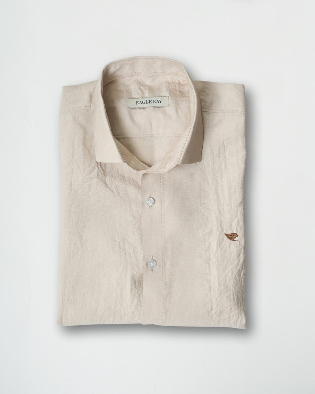 Soft Amber Crushed Cotton Shirt