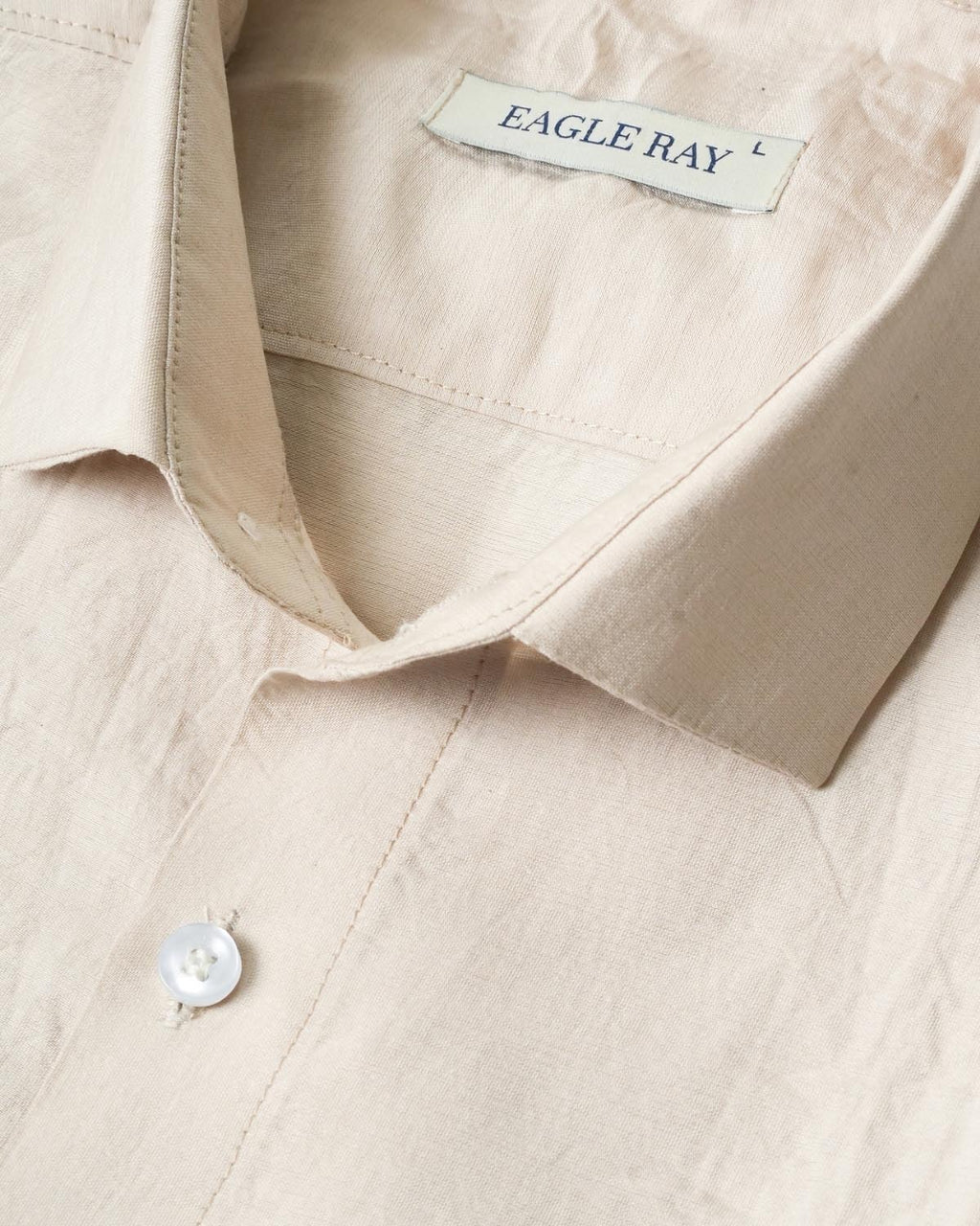 Soft Amber Crushed Cotton Shirt