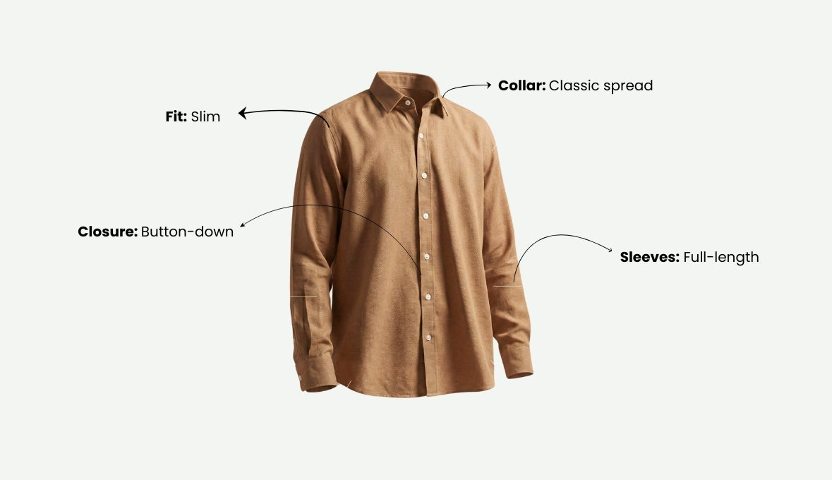 Mocha Brown Viscose Linen Shirt