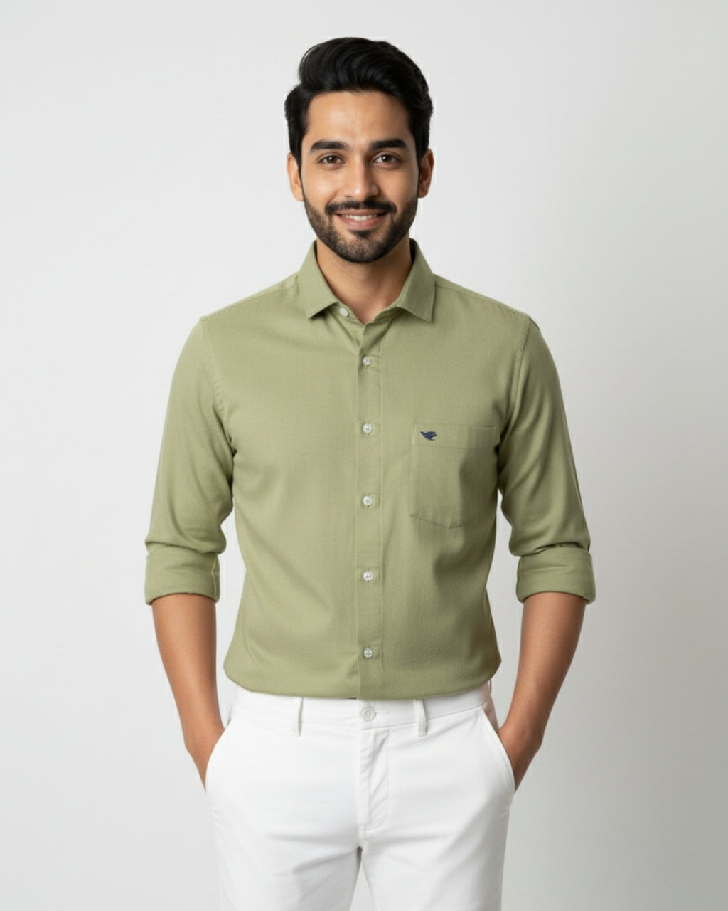Coral Green Fluid Shirt