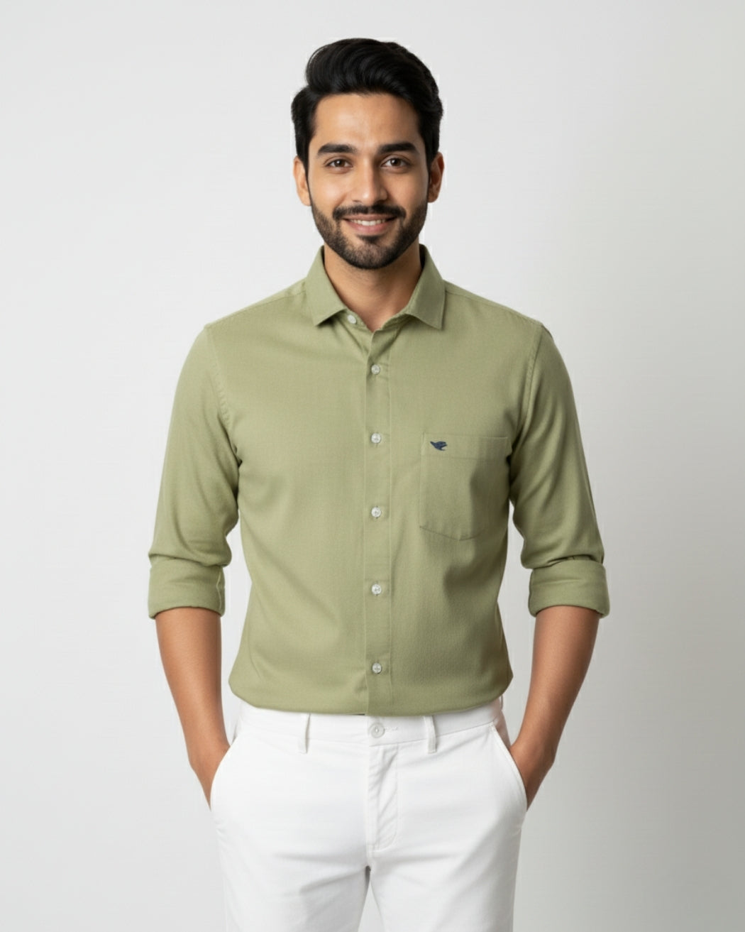 Coral Green Fluid Shirt