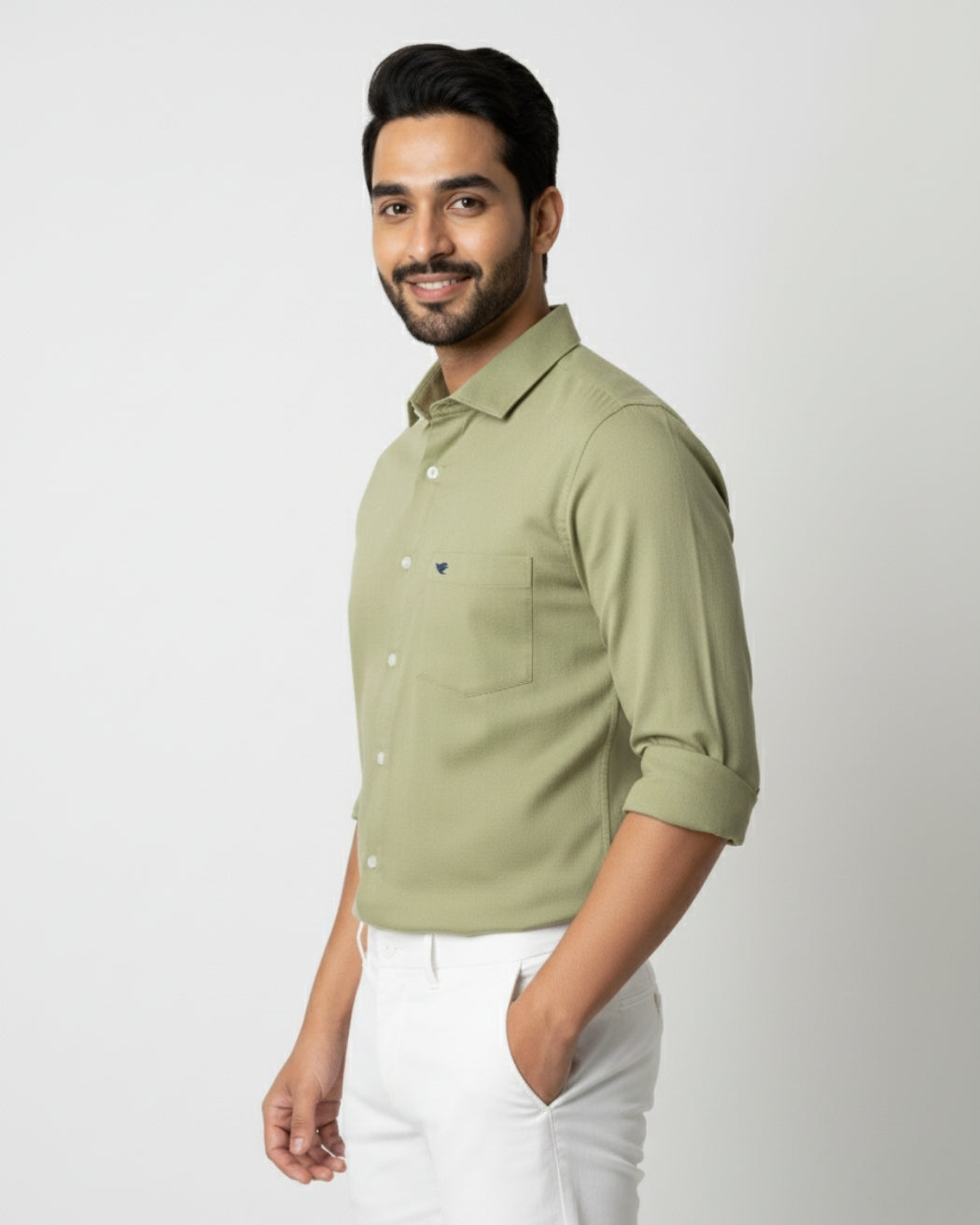 Coral Green Fluid Shirt