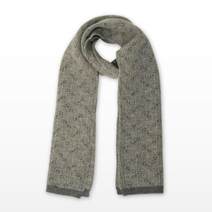 Angora Wool Muffler in Carbon Grey