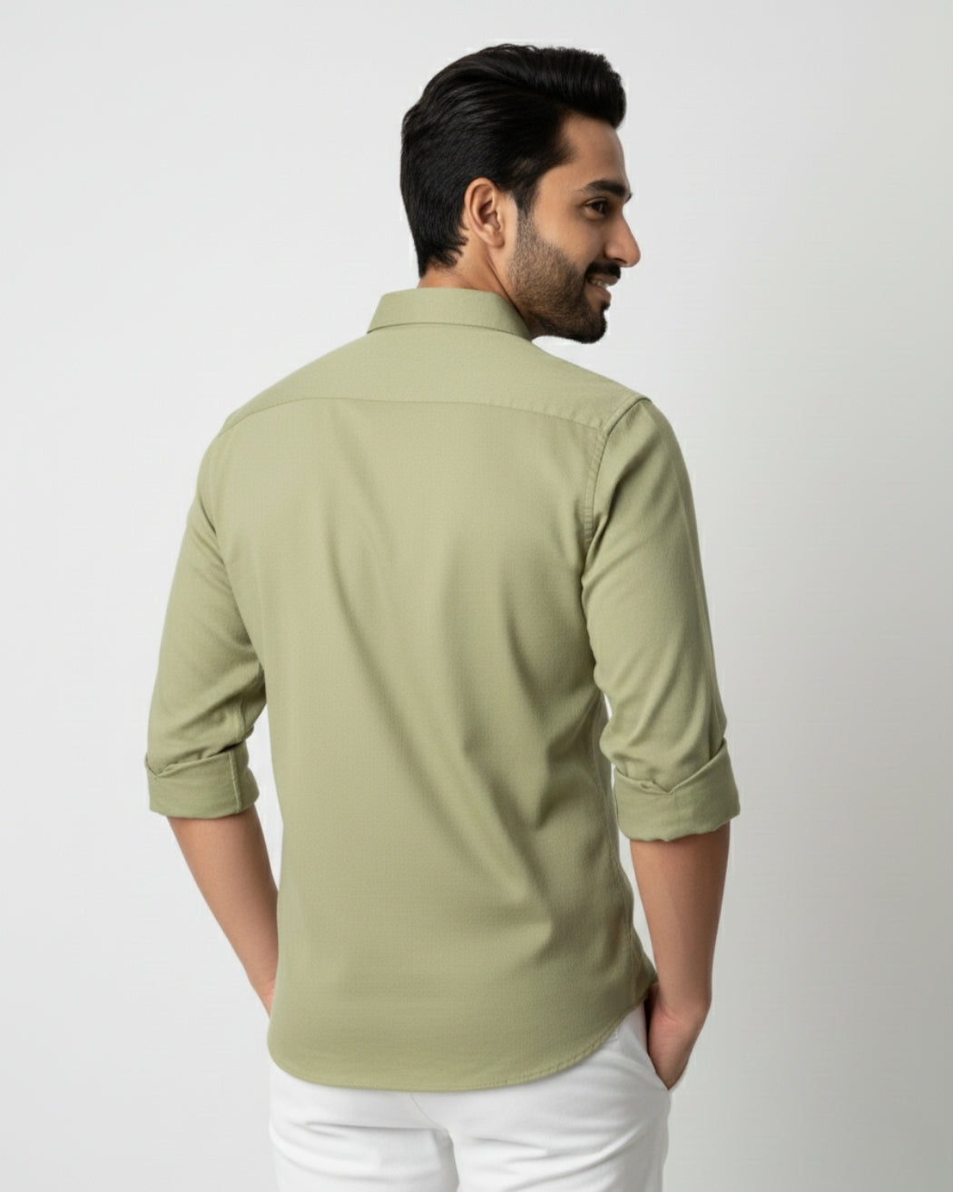 Coral Green Fluid Shirt