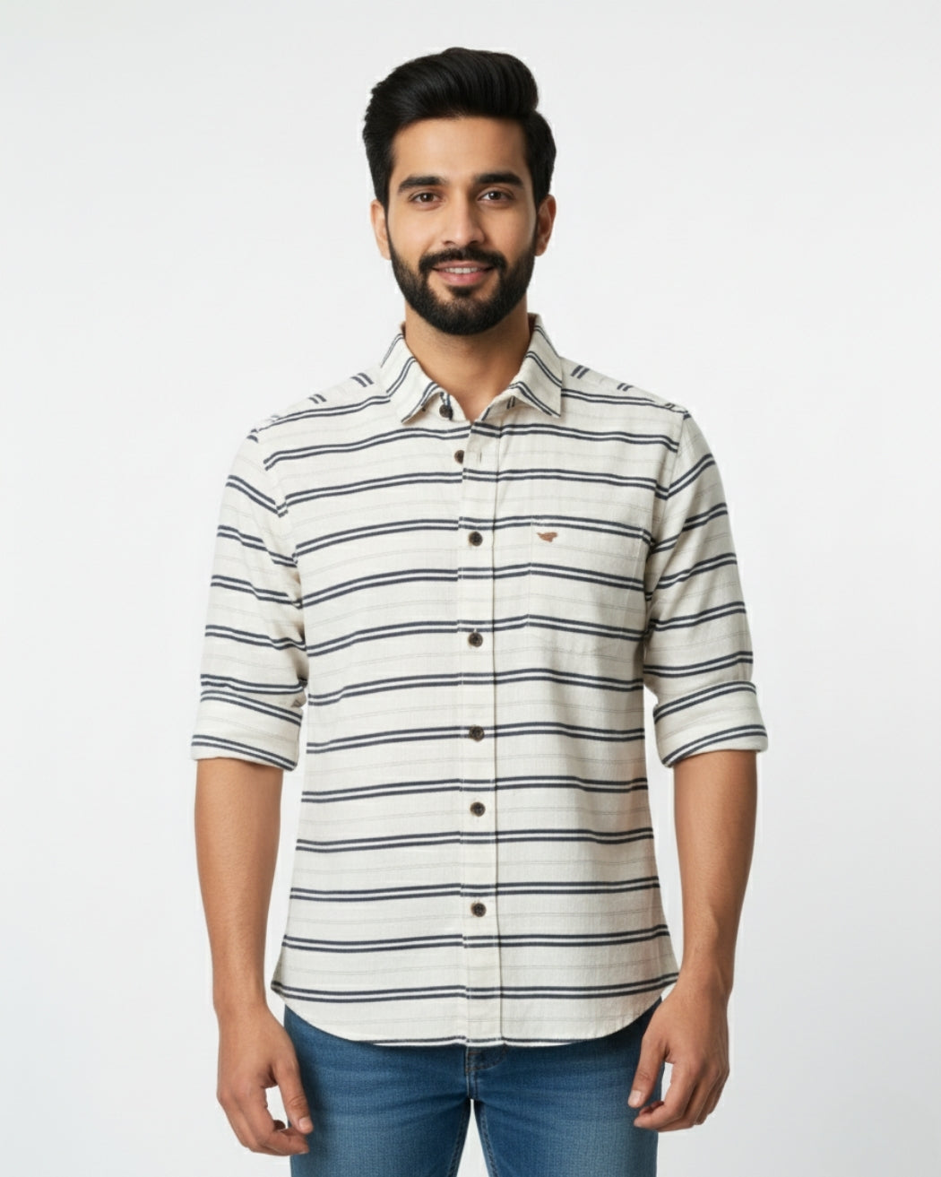 Striped White Shirt
