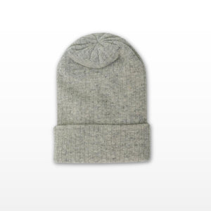 Angora Wool Winter Cap In Smoke Grey