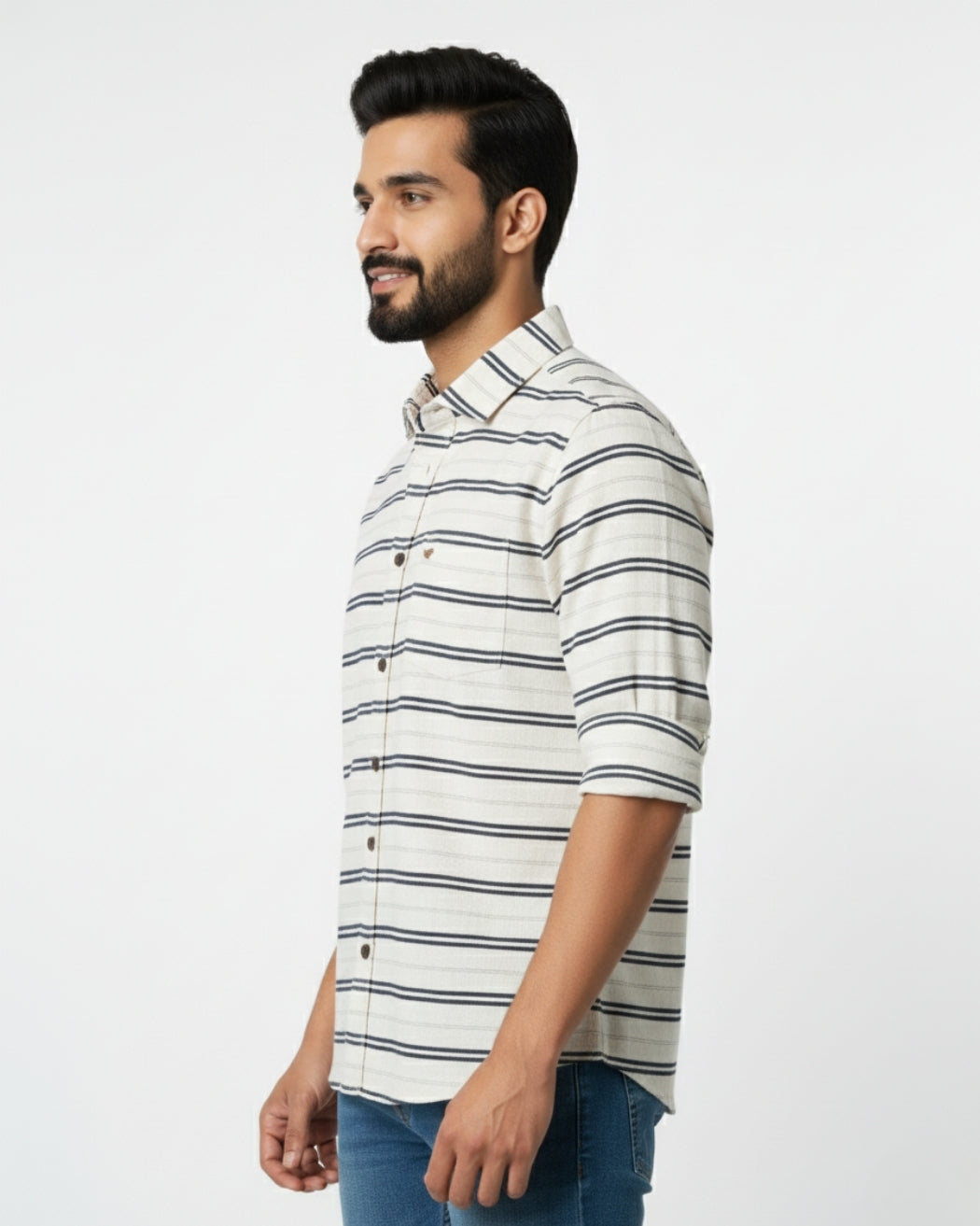 Striped White Shirt