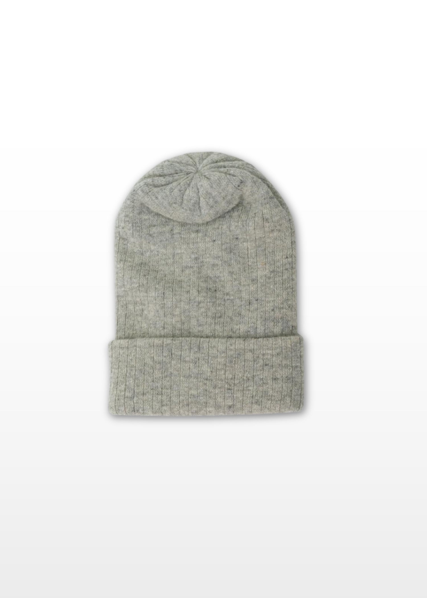 Angora Wool Winter Cap In Smoke Grey