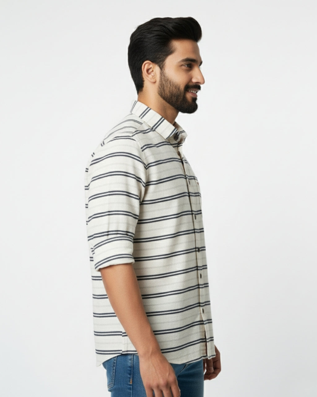 Striped White Shirt