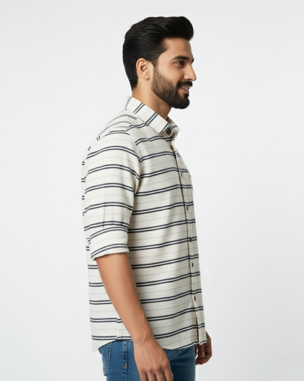 Striped White Shirt