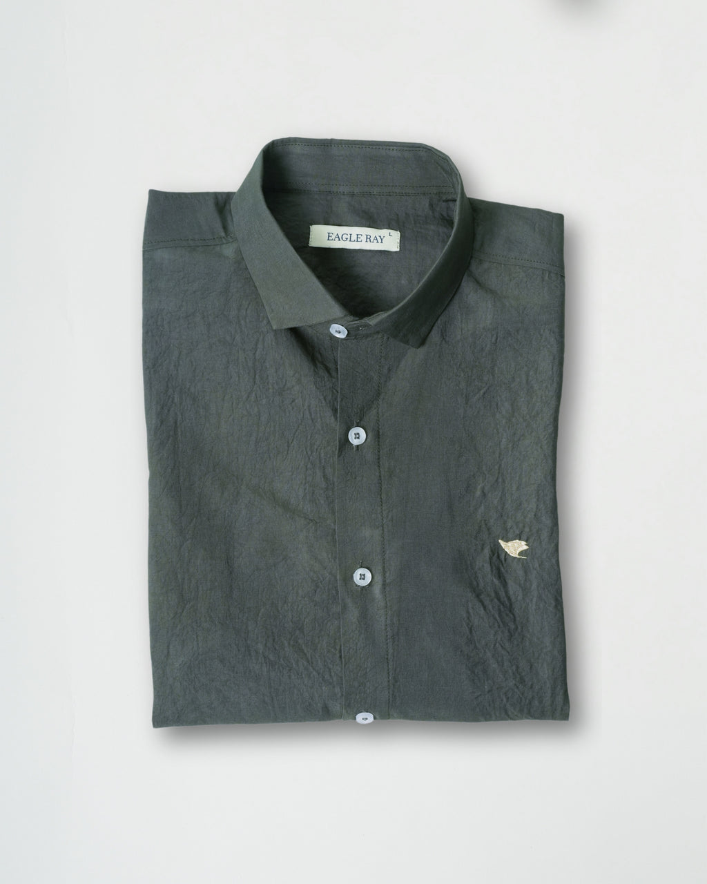 Lunar Green Crushed Cotton Shirt