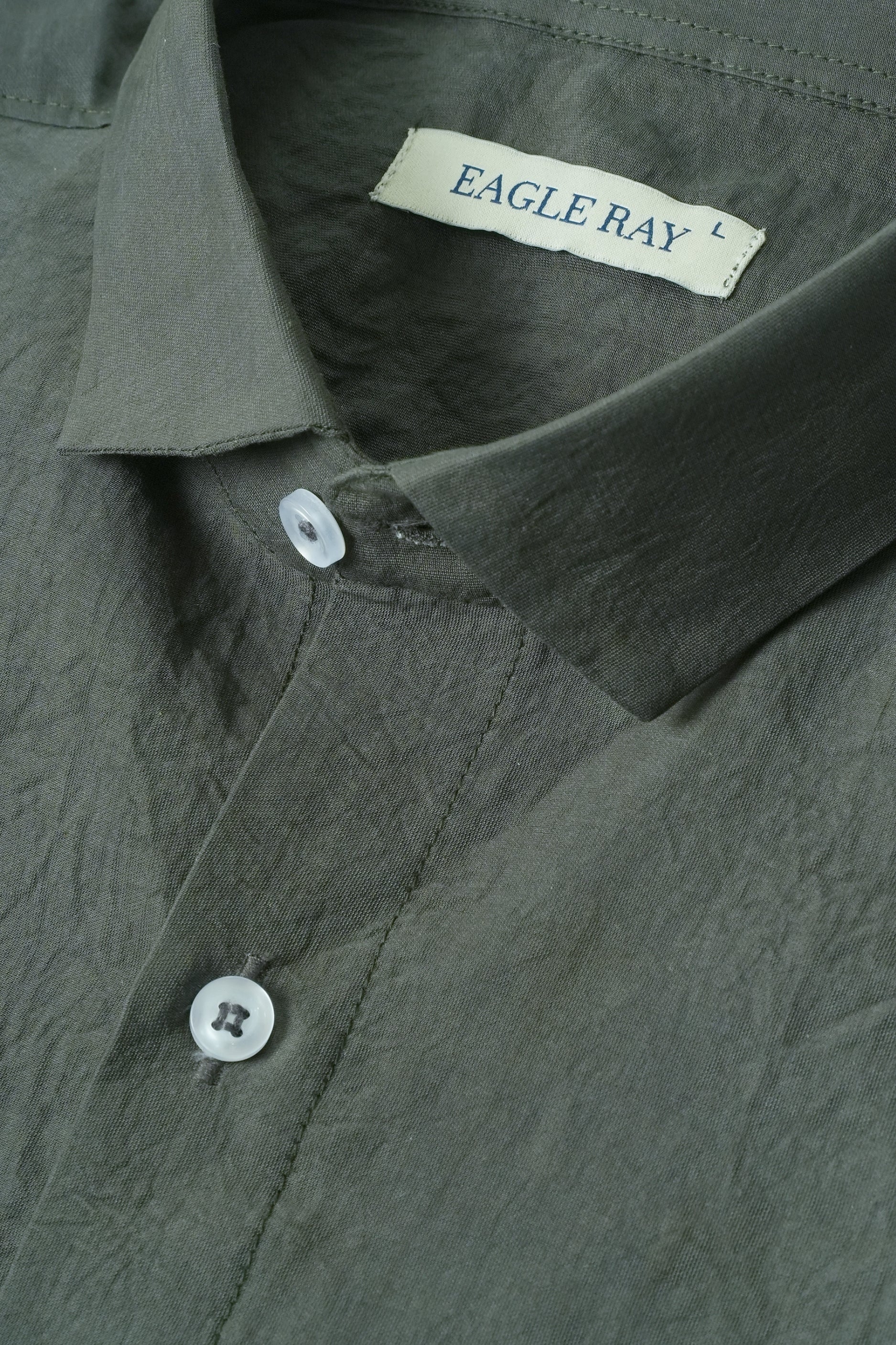 Lunar Green Crushed Cotton Shirt