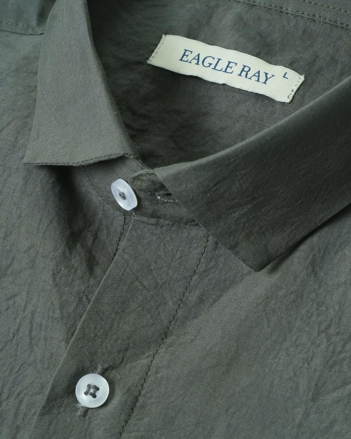 Lunar Green Crushed Cotton Shirt