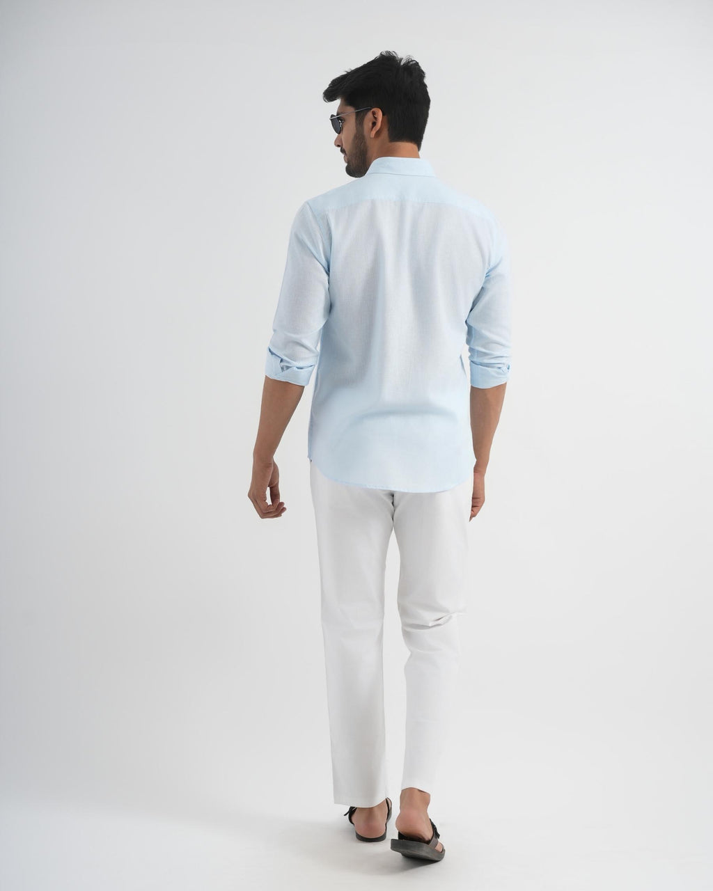 Pale Aqua Lyocell Linen Shirt
