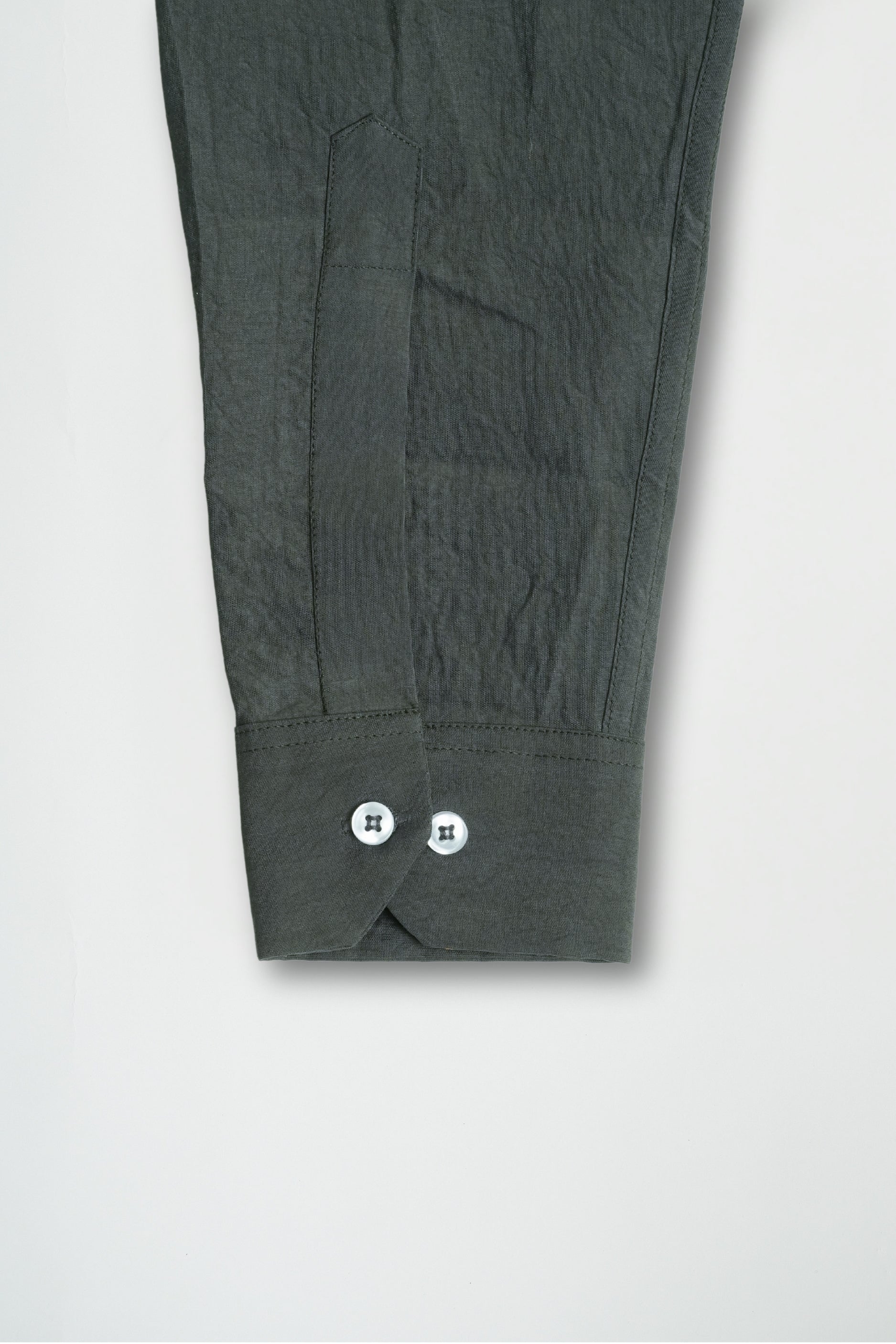 Lunar Green Crushed Cotton Shirt