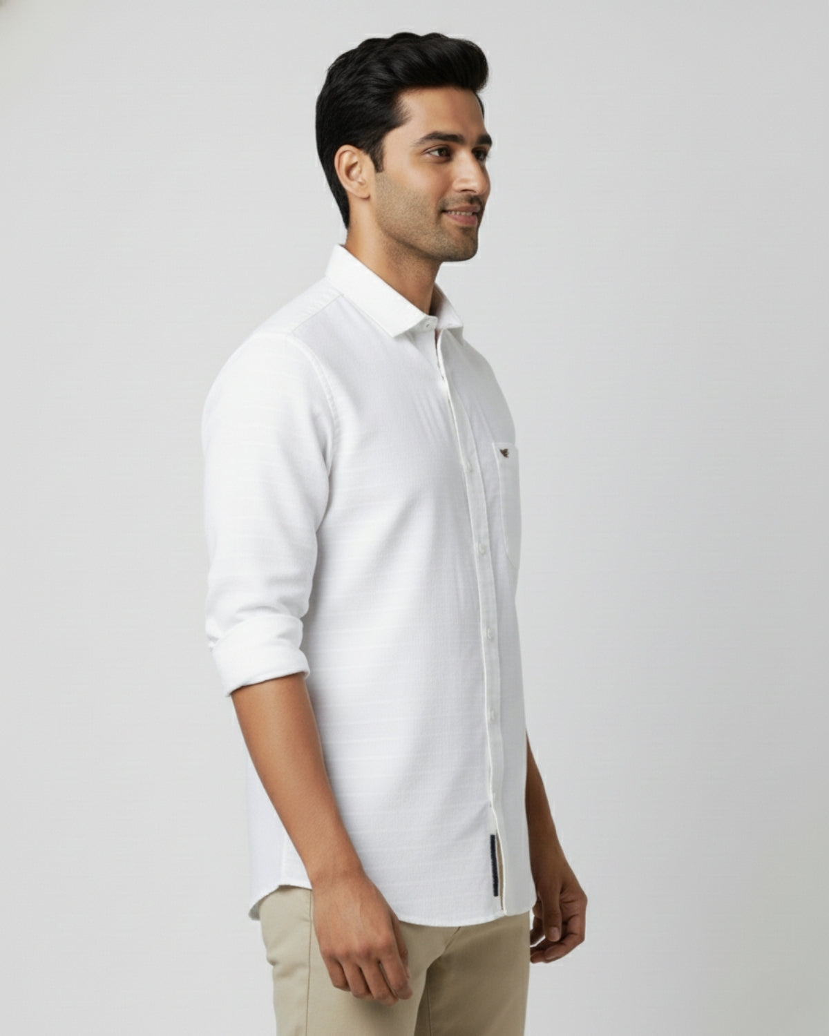 White Structured Cotton Shirt