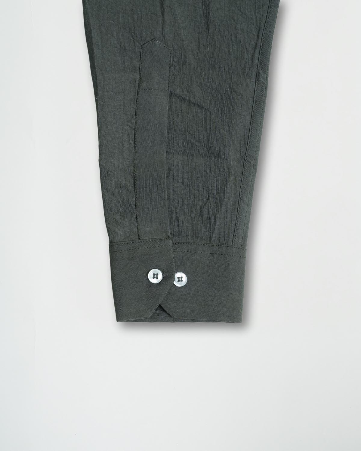 Lunar Green Crushed Cotton Shirt