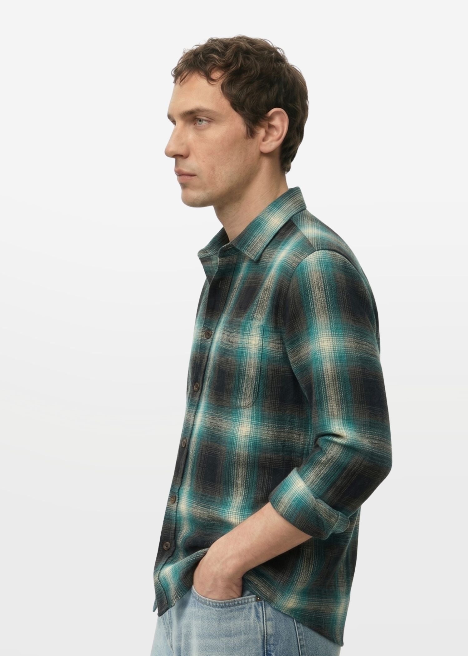 Checked Green Shirt