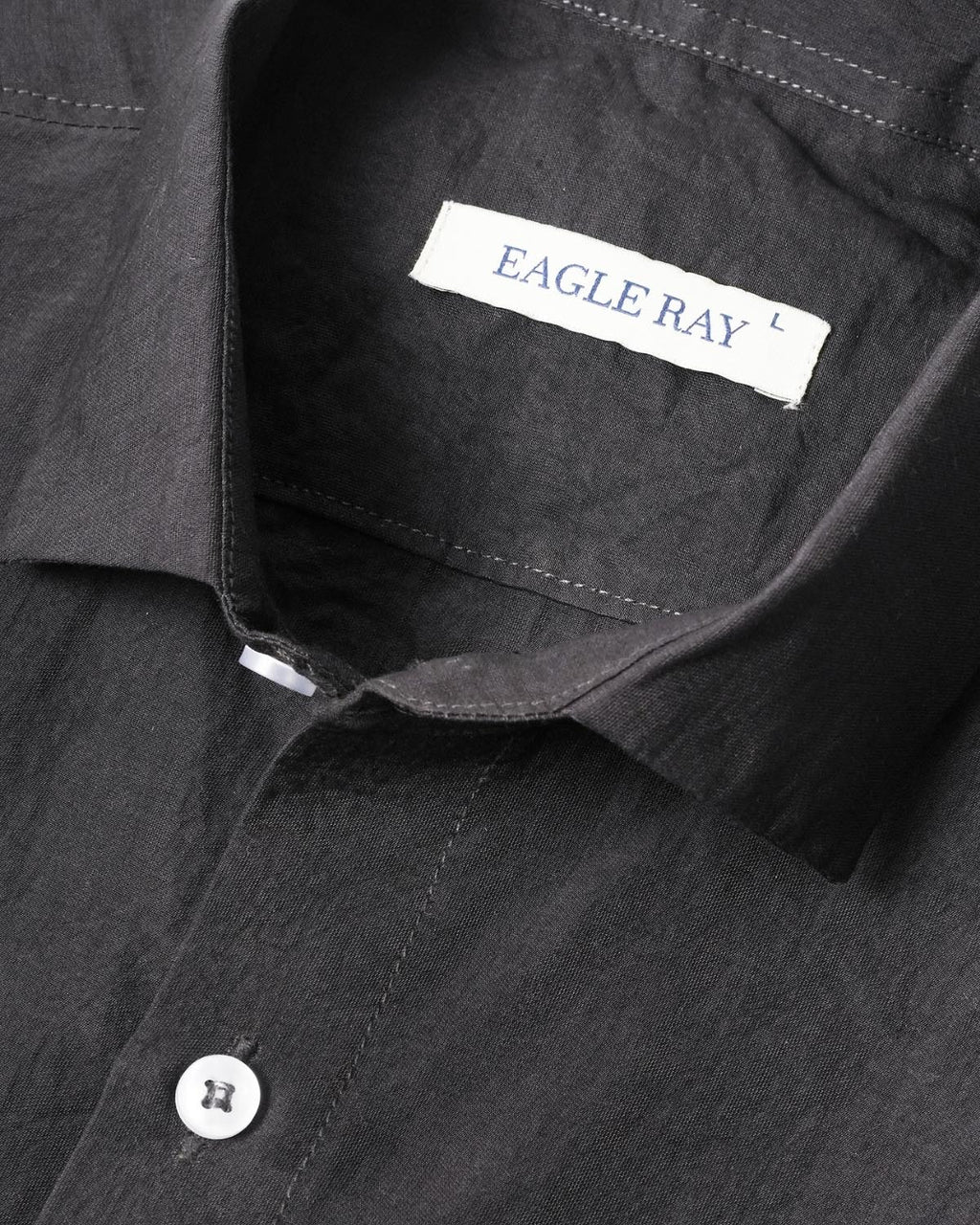 Dark Grey Crushed Cotton Shirt