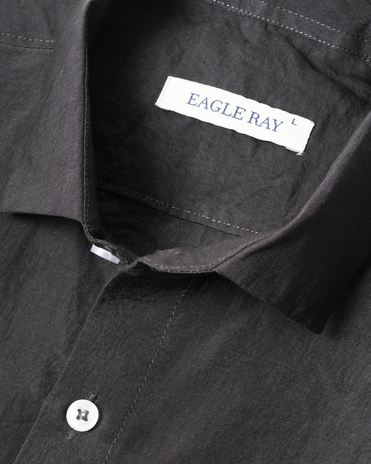 Dark Grey Crushed Cotton Shirt