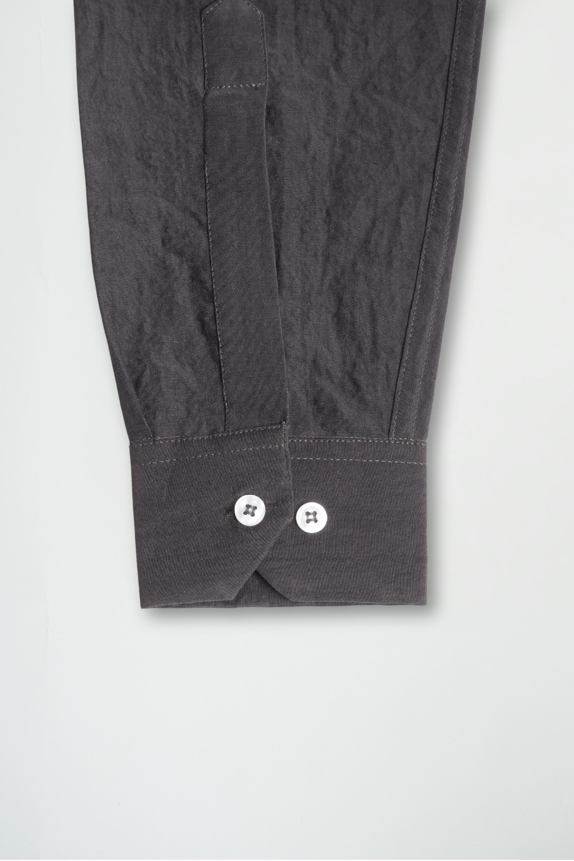 Dark Grey Crushed Cotton Shirt