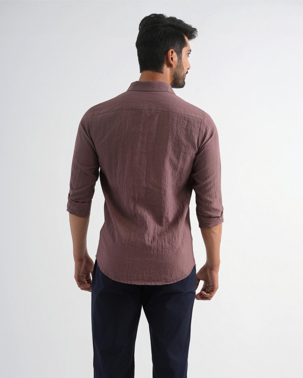 Rose Taupe Crushed Cotton Shirt