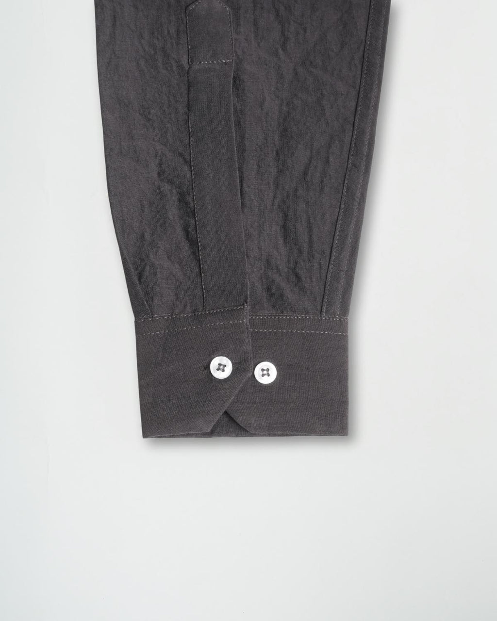 Dark Grey Crushed Cotton Shirt