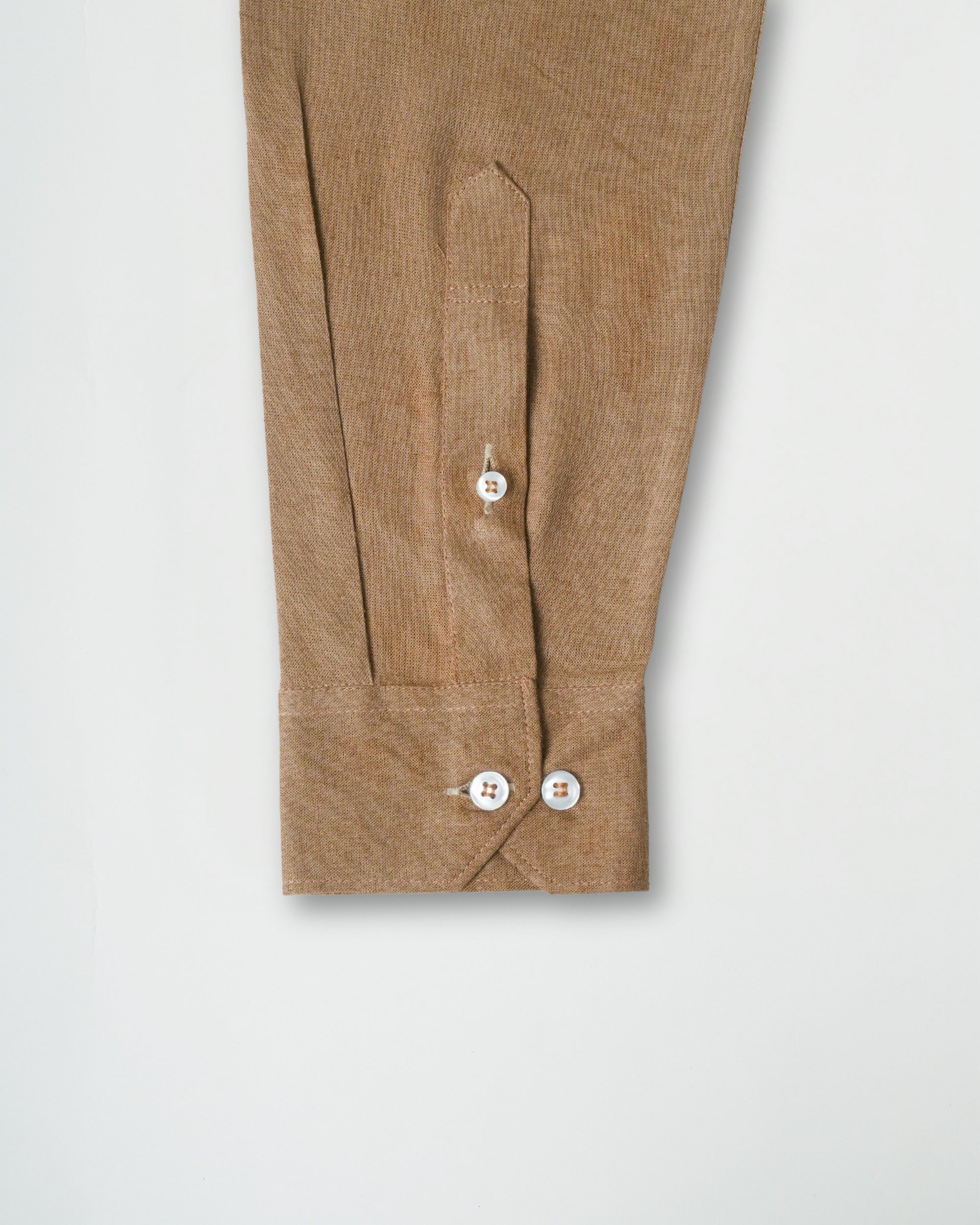 Mocha Brown Viscose Linen Shirt