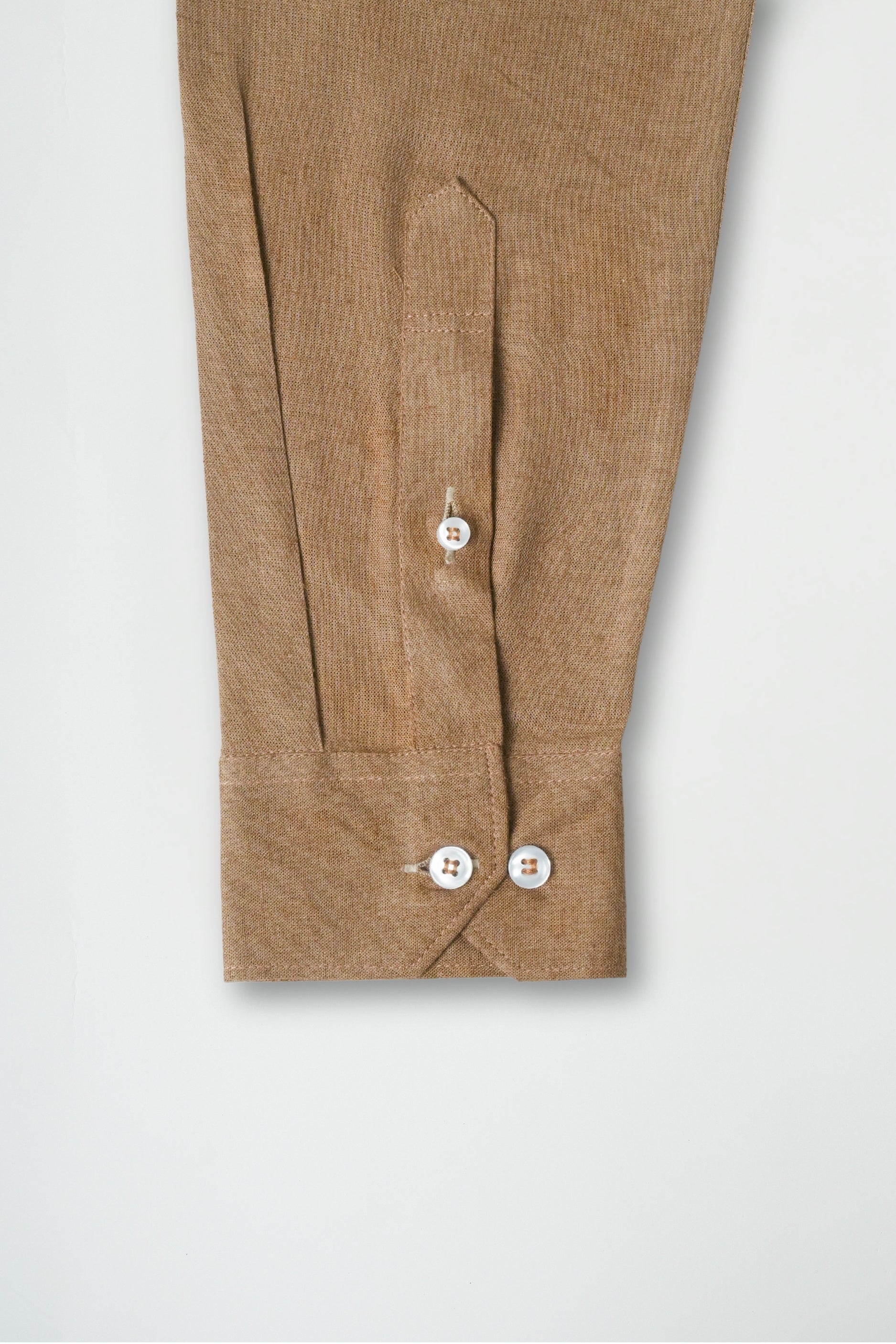 Mocha Brown Viscose Linen Shirt