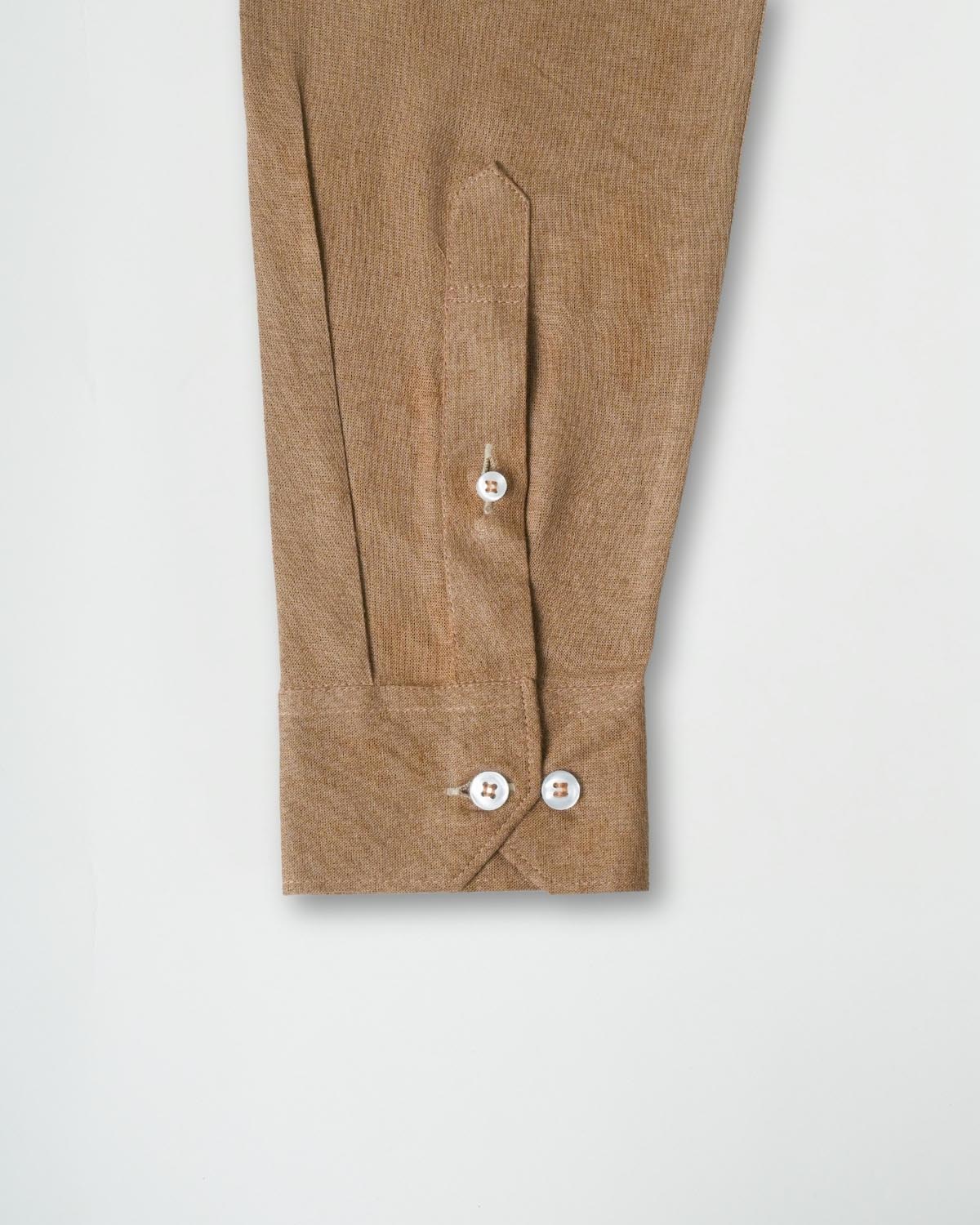 Mocha Brown Viscose Linen Shirt