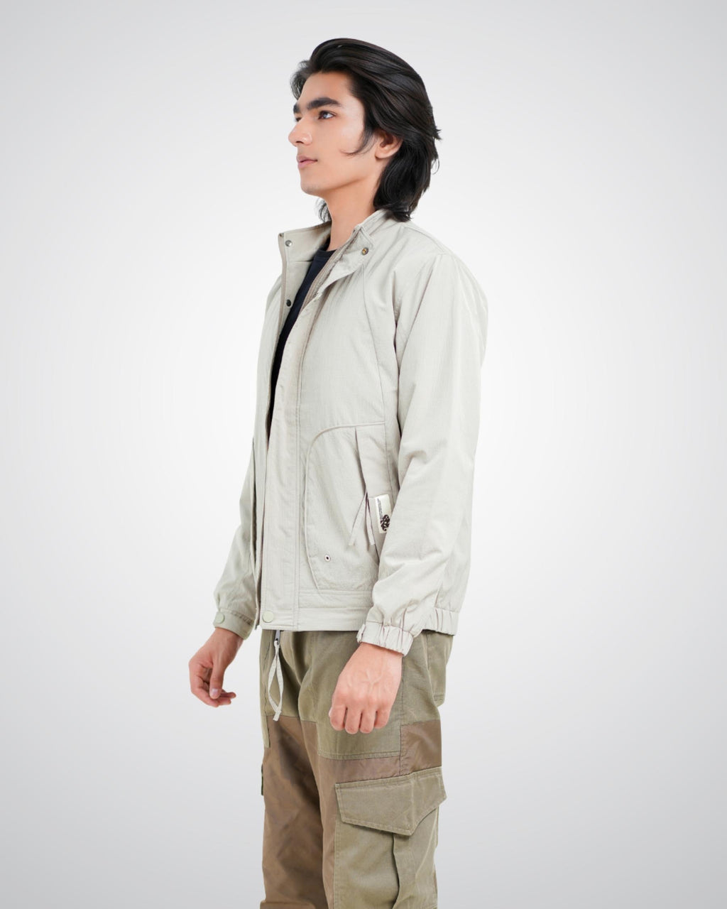 Bomber Jacket in Light Olive
