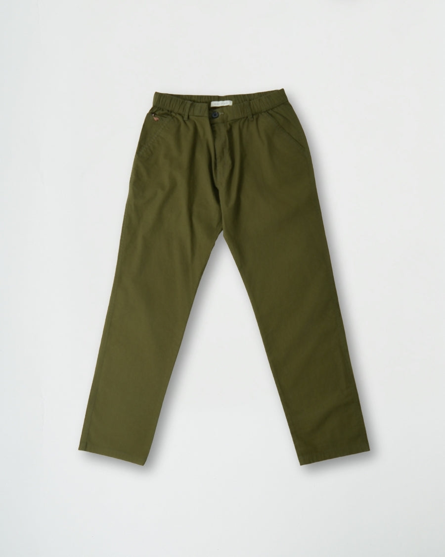 Green pants on a white background