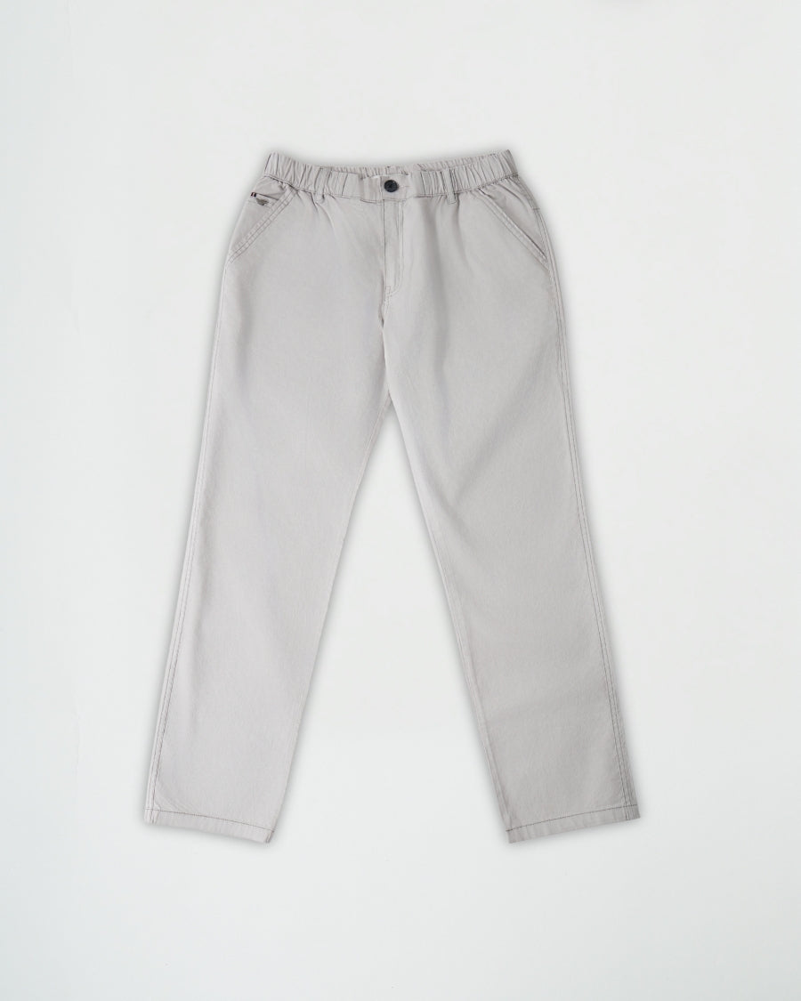 Light gray pants on a white background