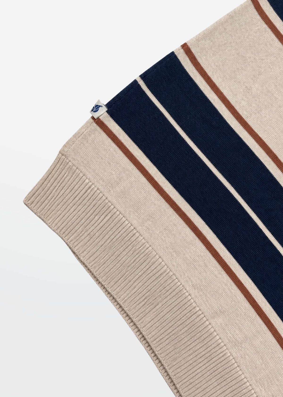 Multi Stripe Polo in Oat Navy