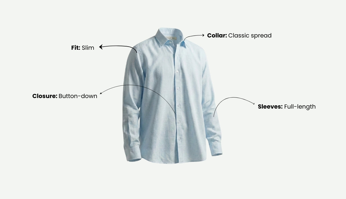 Pale Aqua Lyocell Linen Shirt