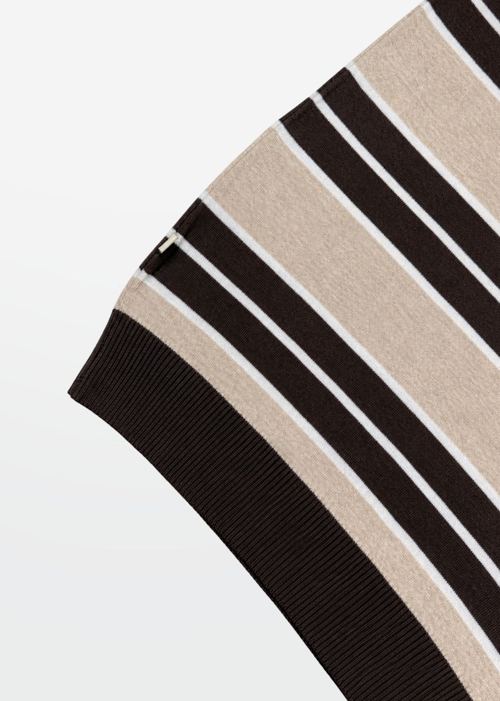 Multi Stripe Polo in Oat Brown