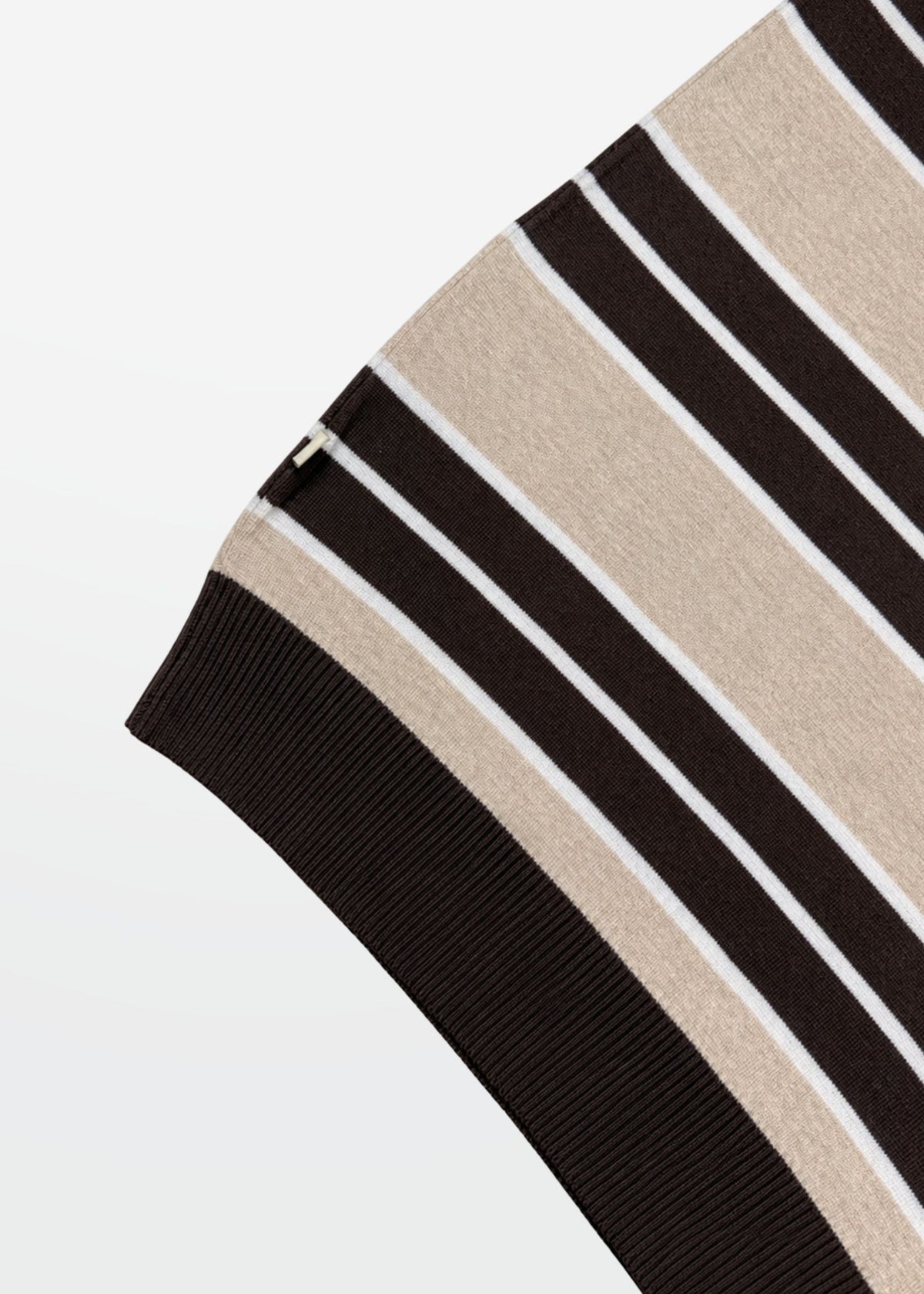 Multi Stripe Polo in Oat Brown