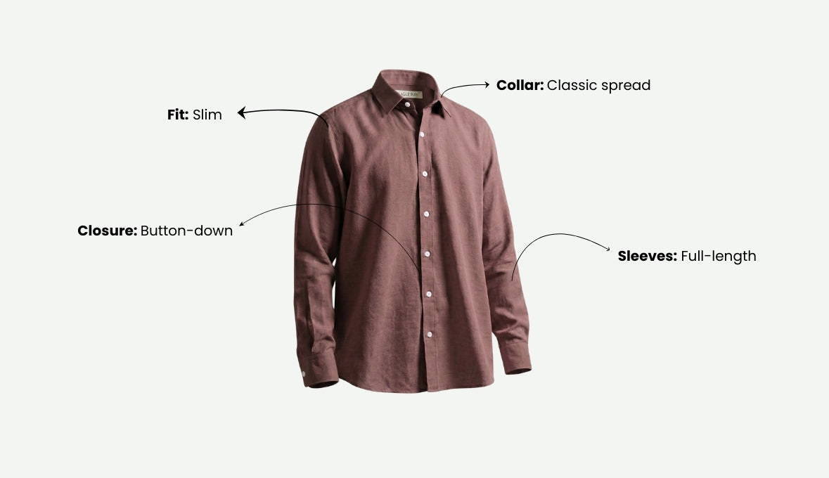 Dark Pink Lyocell Linen Shirt