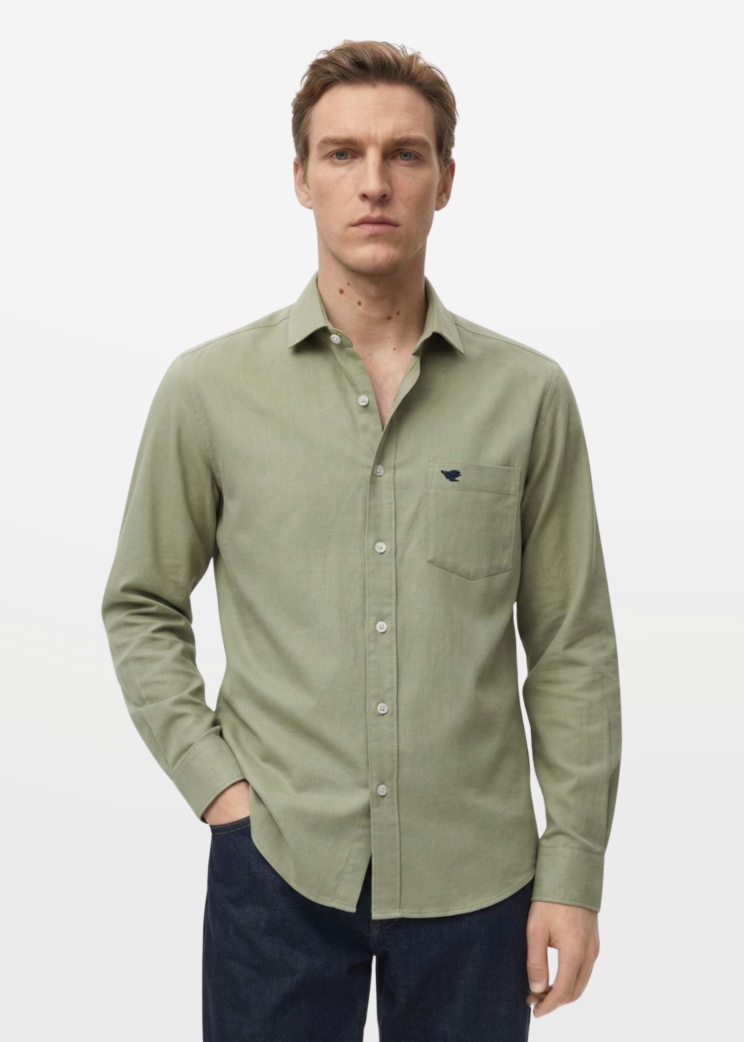 Coral Green Fluid Shirt