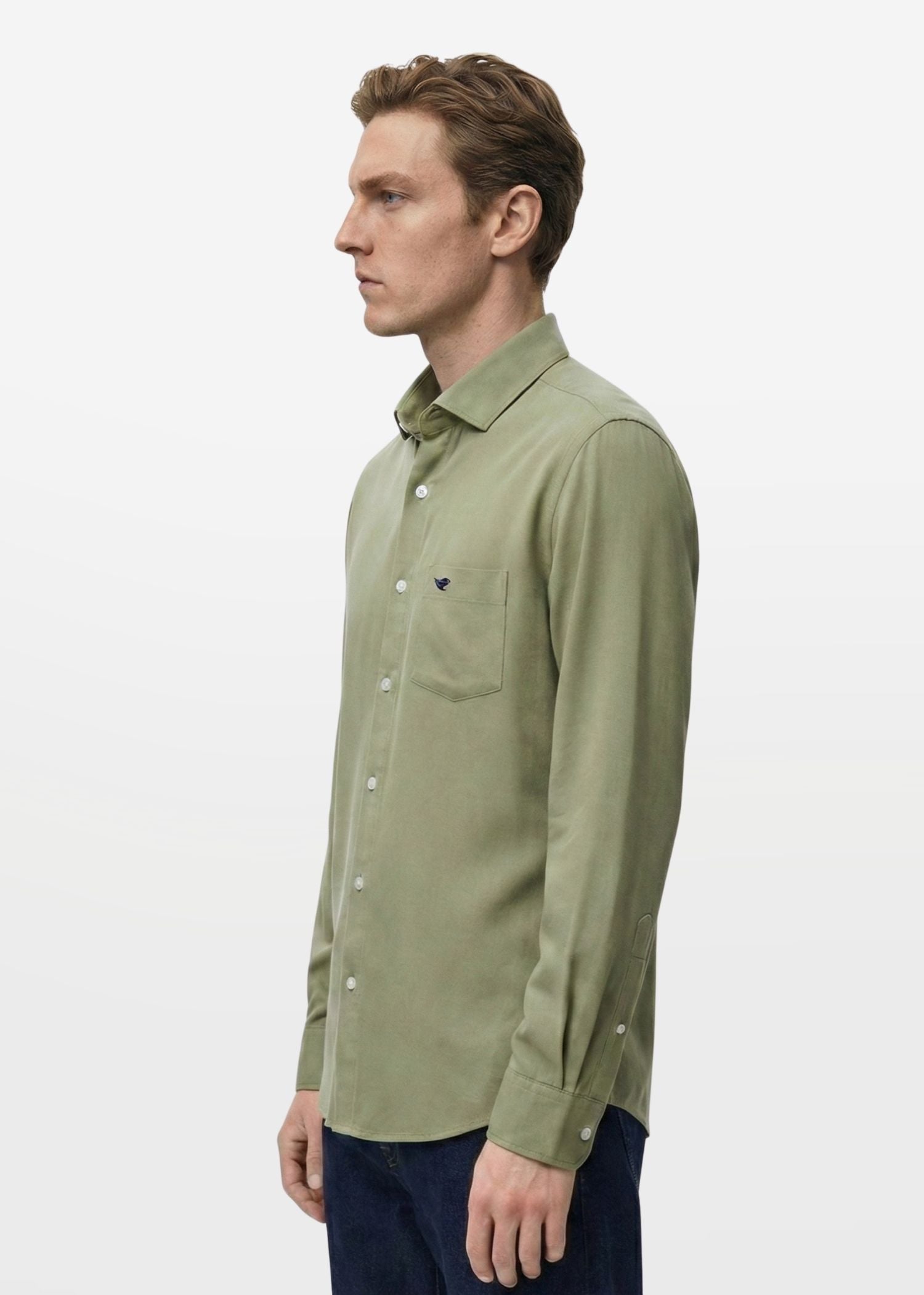 Coral Green Fluid Shirt