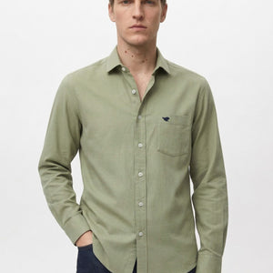 Coral Green Fluid Shirt