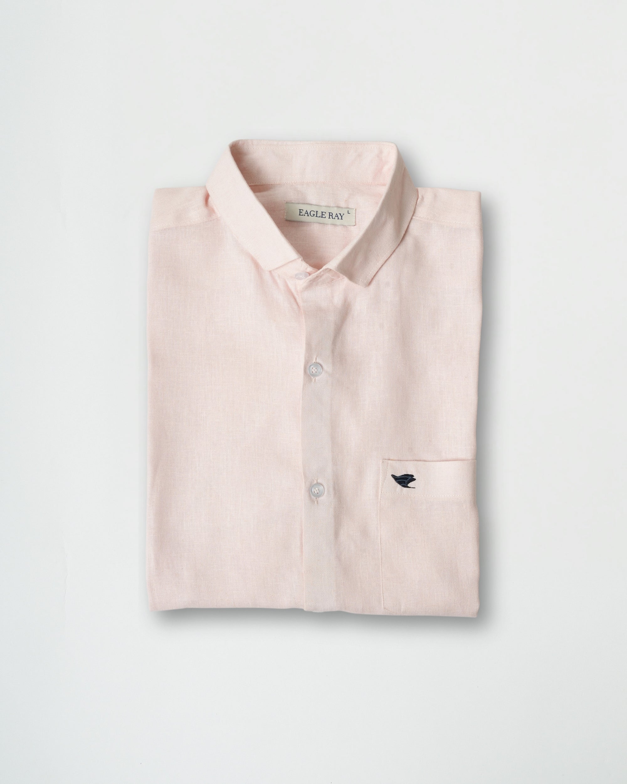 Oyster Pink Viscose Linen Shirt