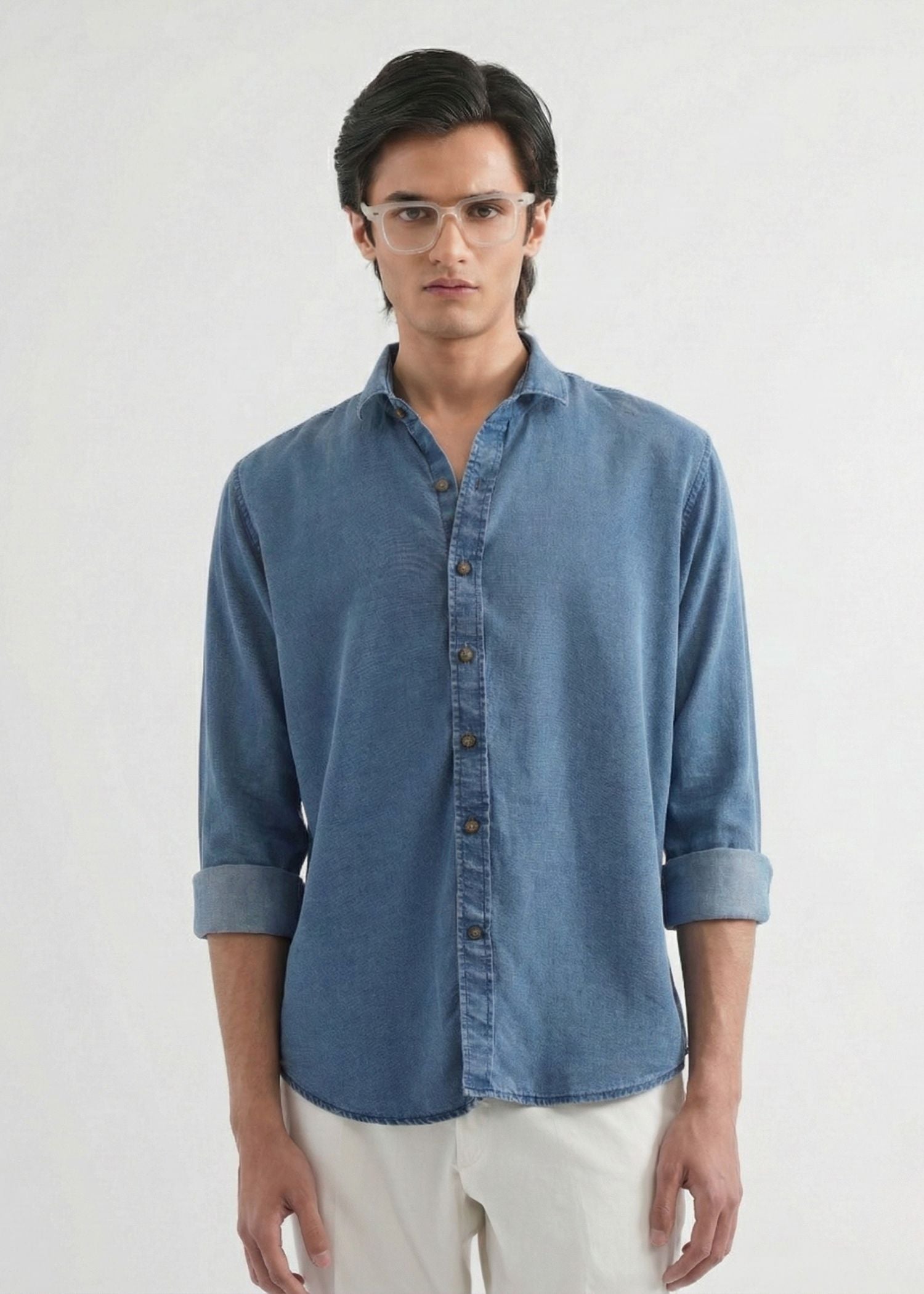 Cadet Blue Tencel Indigo Shirt