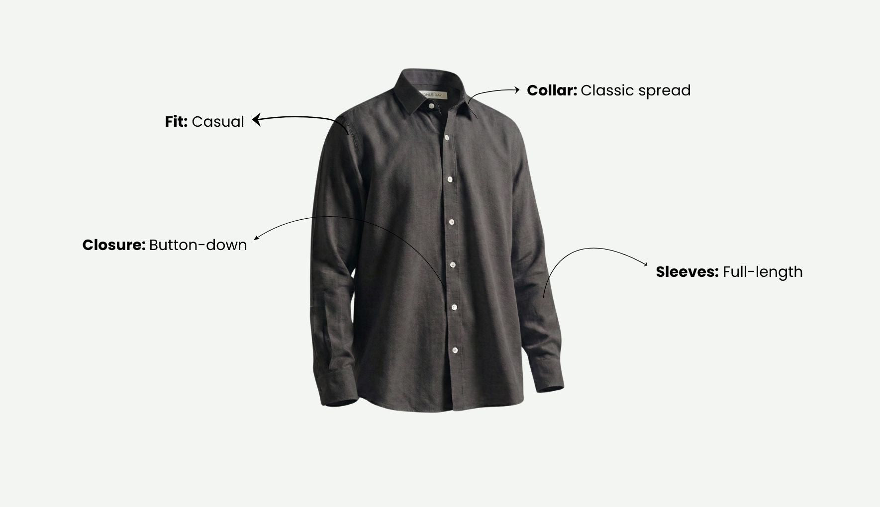 Dark Grey Crushed Cotton Shirt