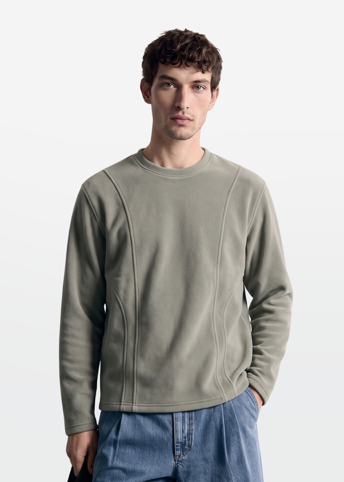 Cloud Sweatshirt in Sage — Men's Boxy Fit Sweatshirt | Eagle Ray