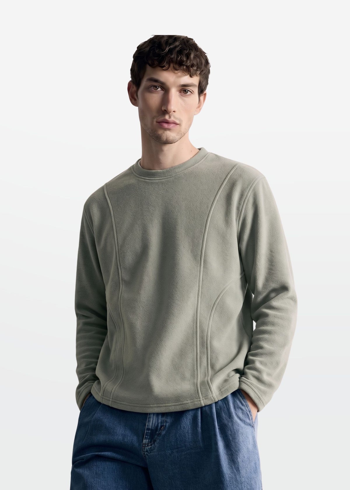 Cloud Sweatshirt in Sage — Men's Boxy Fit Sweatshirt | Eagle Ray