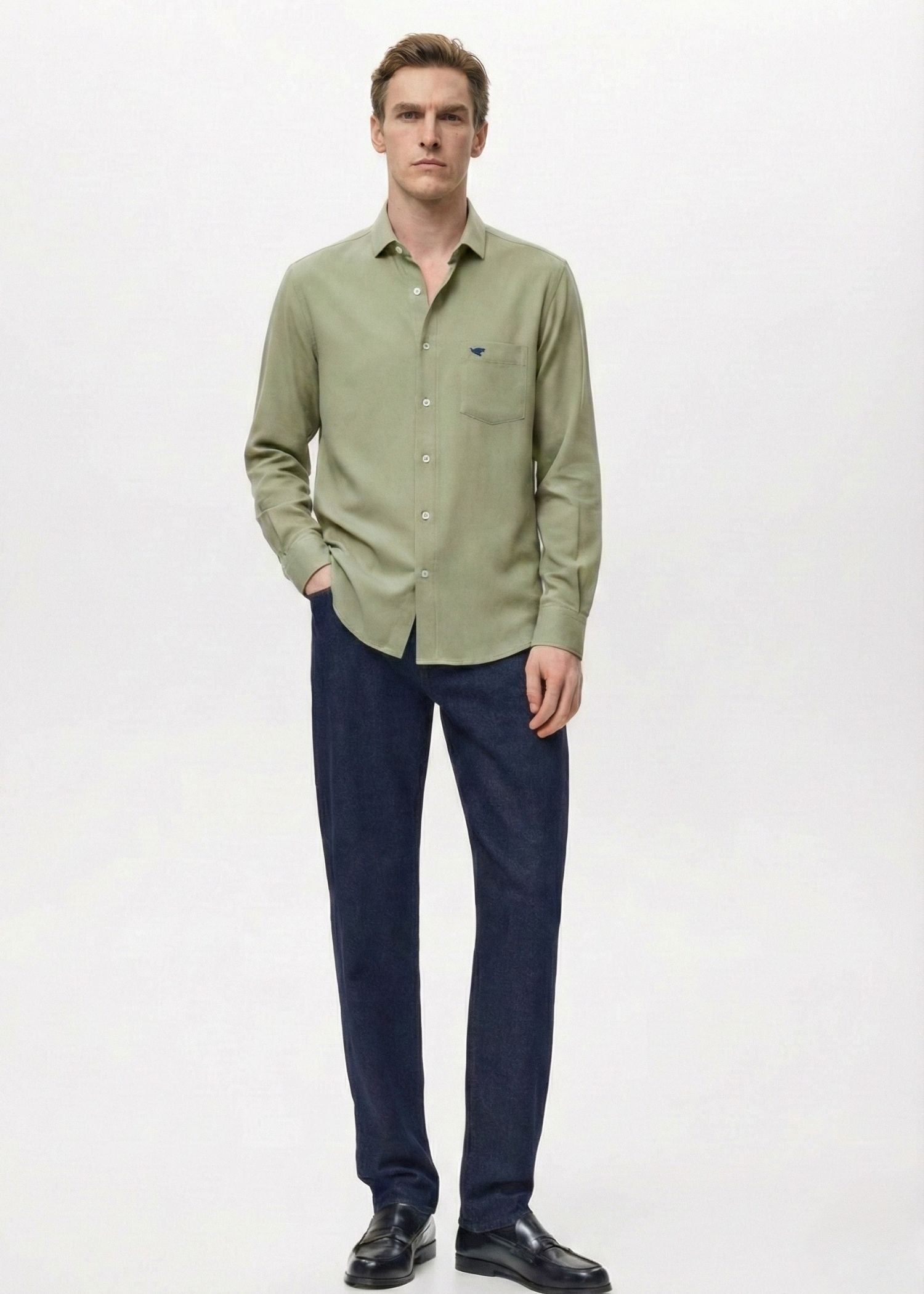 Coral Green Fluid Shirt